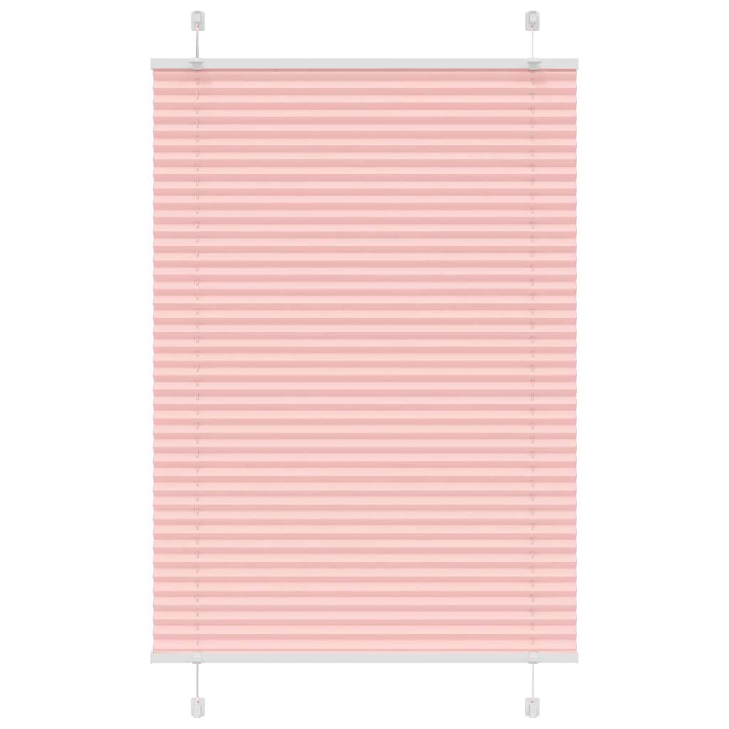 vidaXL Pleated Blind Pink 90x100 cm Fabric Width 89.4 cm Polyester