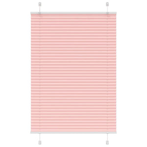 vidaXL Pleated Blind Pink 90x100 cm Fabric Width 89.4 cm Polyester