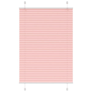 vidaXL Pleated Blind Pink 95x100 cm Fabric Width 94.4 cm Polyester