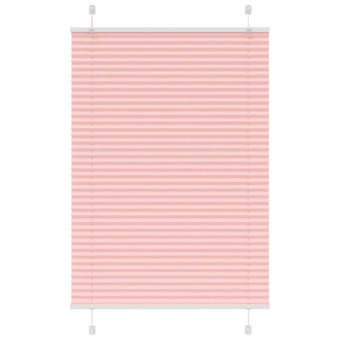 vidaXL Pleated Blind Pink 95x100 cm Fabric Width 94.4 cm Polyester