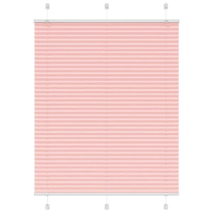 vidaXL Pleated Blind Pink 105x100 cm Fabric Width 104.4 cm Polyester