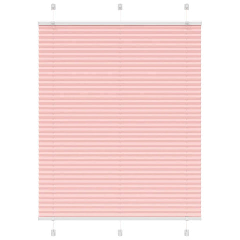 vidaXL Pleated Blind Pink 105x100 cm Fabric Width 104.4 cm Polyester