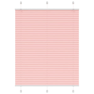 vidaXL Pleated Blind Pink 110x100 cm Fabric Width 109.4 cm Polyester