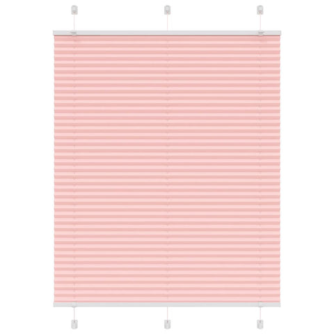 vidaXL Pleated Blind Pink 110x100 cm Fabric Width 109.4 cm Polyester