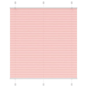 vidaXL Pleated Blind Pink 115x100 cm Fabric Width 114.4 cm Polyester