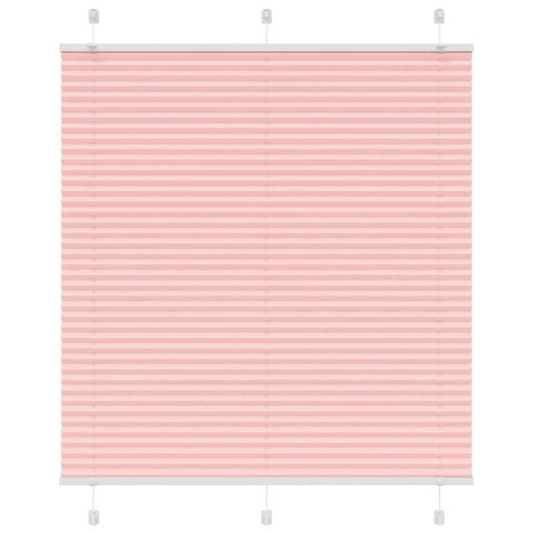 vidaXL Pleated Blind Pink 115x100 cm Fabric Width 114.4 cm Polyester