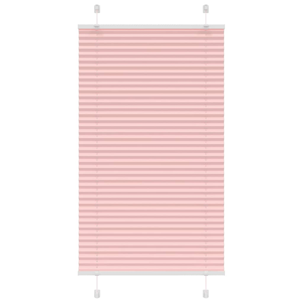 vidaXL Pleated Blind Pink 75x150 cm Fabric Width 74.4 cm Polyester