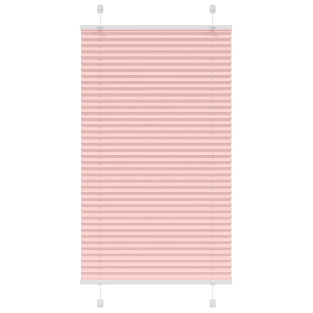 vidaXL Pleated Blind Pink 80x150 cm Fabric Width 79.4 cm Polyester