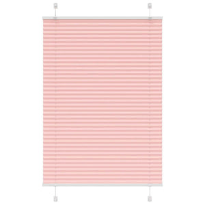 vidaXL Pleated Blind Pink 95x150 cm Fabric Width 94.4 cm Polyester