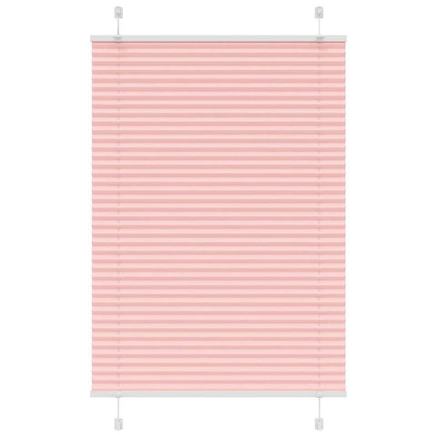 vidaXL Pleated Blind Pink 95x150 cm Fabric Width 94.4 cm Polyester