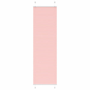 vidaXL Pleated Blind Pink 65x200 cm Fabric Width 64.4 cm Polyester