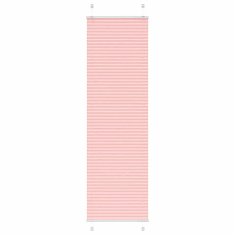 vidaXL Pleated Blind Pink 65x200 cm Fabric Width 64.4 cm Polyester