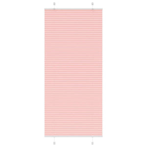 vidaXL Pleated Blind Pink 85x200 cm Fabric Width 84.4 cm Polyester