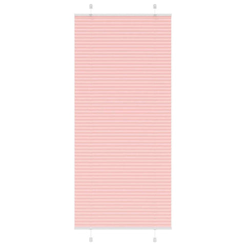 vidaXL Pleated Blind Pink 85x200 cm Fabric Width 84.4 cm Polyester