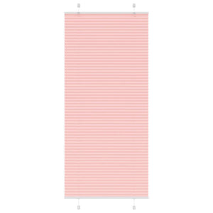 vidaXL Pleated Blind Pink 90x200 cm Fabric Width 89.4 cm Polyester