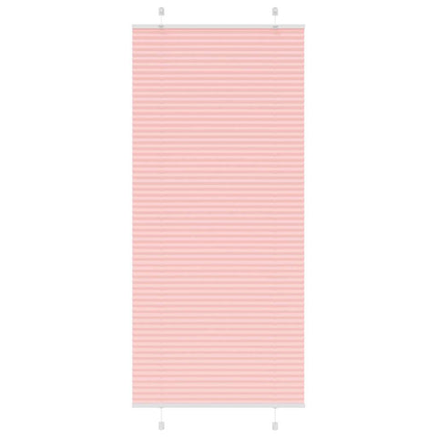 vidaXL Pleated Blind Pink 90x200 cm Fabric Width 89.4 cm Polyester