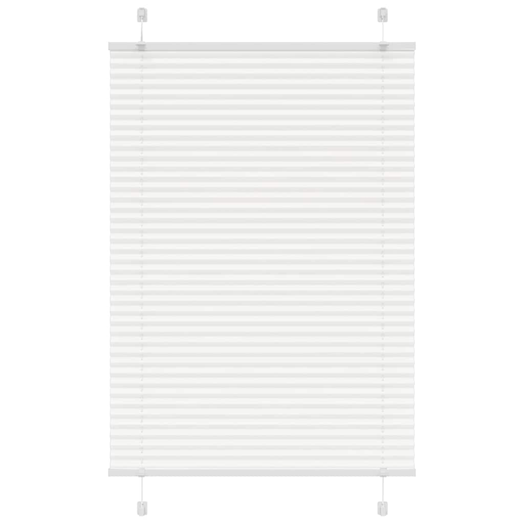 vidaXL Pleated Blind White 85x100 cm Fabric Width 84.4 cm Polyester