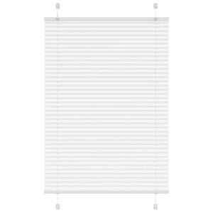 vidaXL Pleated Blind White 85x100 cm Fabric Width 84.4 cm Polyester