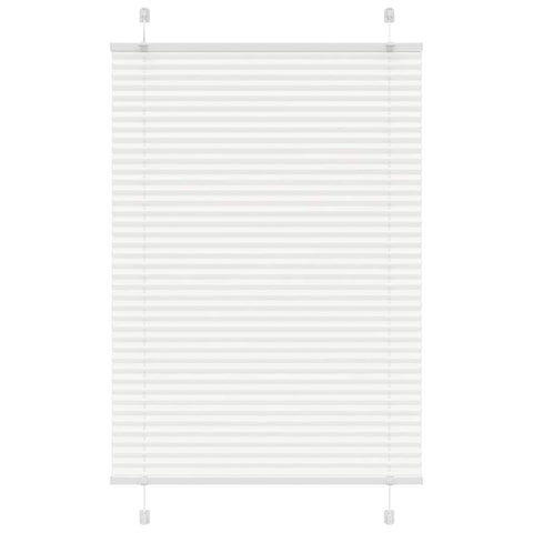 vidaXL Pleated Blind White 85x100 cm Fabric Width 84.4 cm Polyester