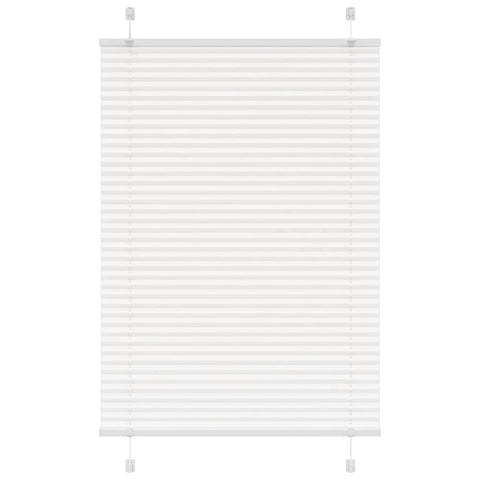 vidaXL Pleated Blind White 90x100 cm Fabric Width 89.4 cm Polyester