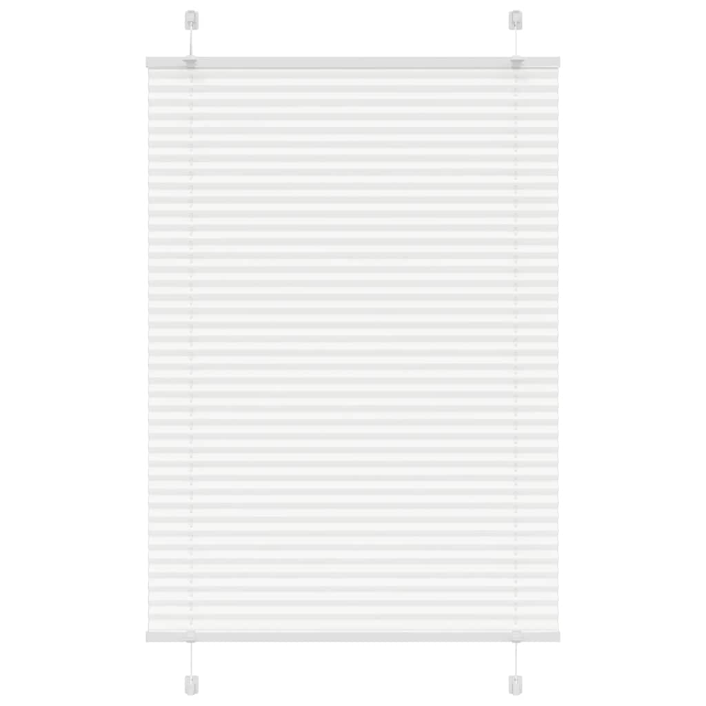 vidaXL Pleated Blind White 95x100 cm Fabric Width 94.4 cm Polyester