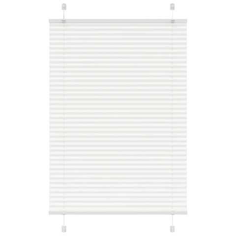 vidaXL Pleated Blind White 95x100 cm Fabric Width 94.4 cm Polyester