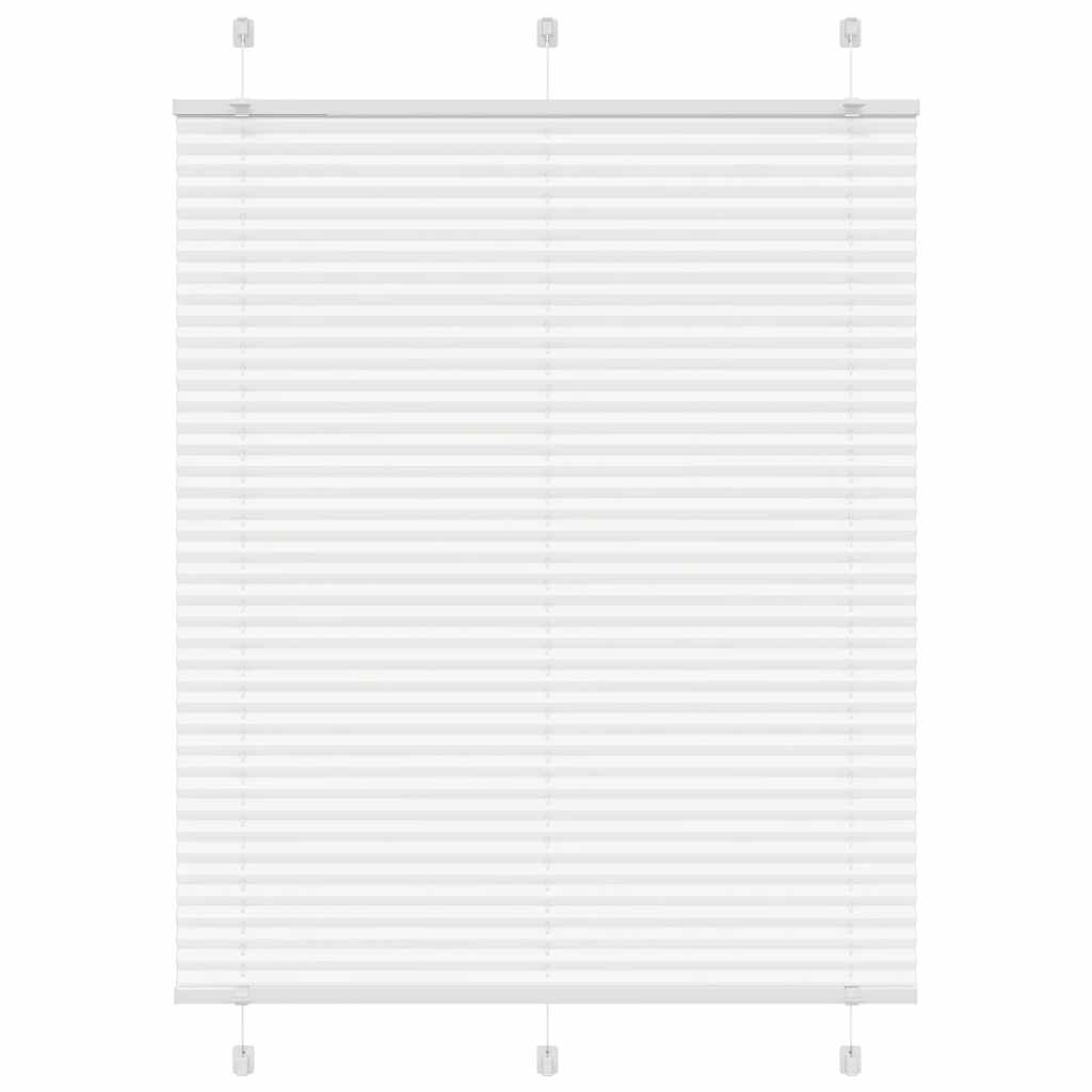 vidaXL Pleated Blind White 105x100 cm Fabric Width 104.4 cm Polyester