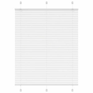 vidaXL Pleated Blind White 105x100 cm Fabric Width 104.4 cm Polyester