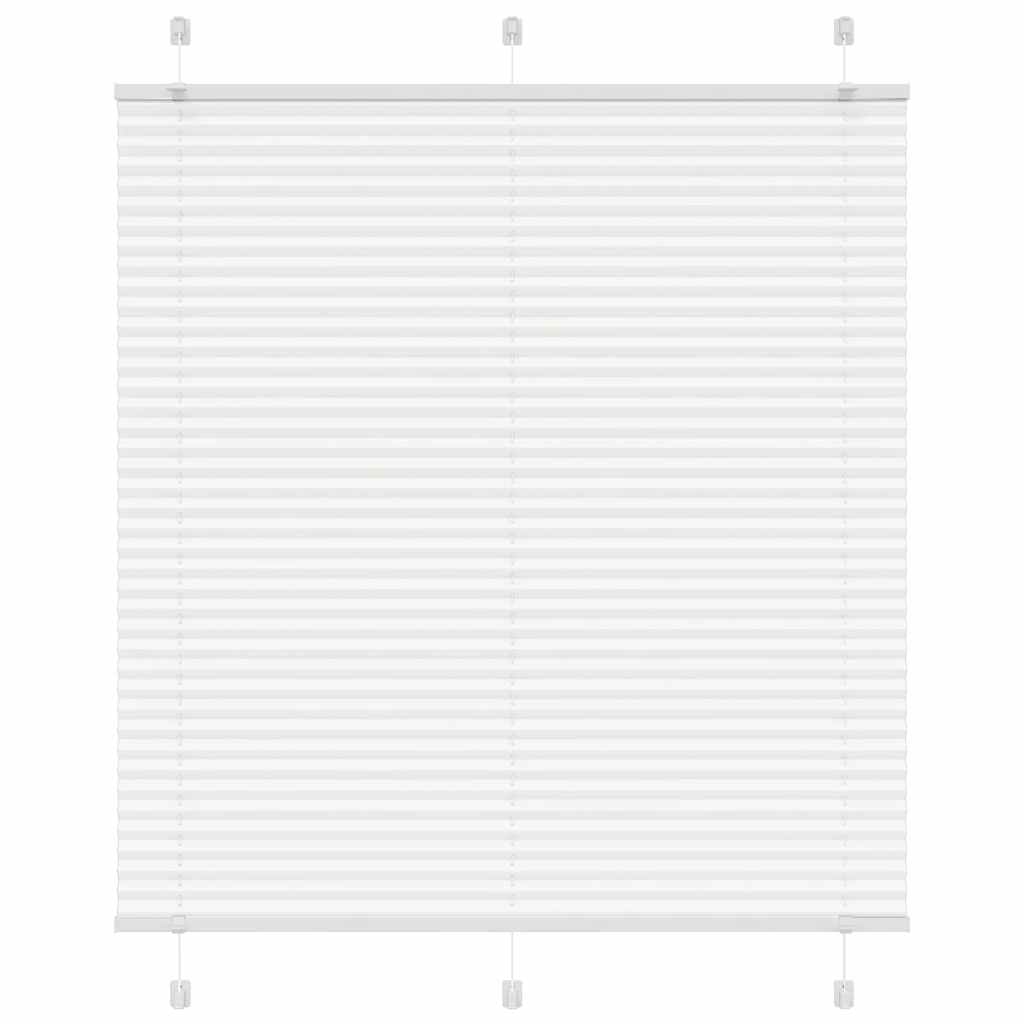 vidaXL Pleated Blind White 115x100 cm Fabric Width 114.4 cm Polyester