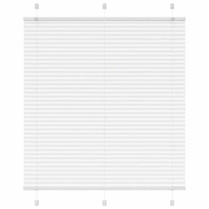 vidaXL Pleated Blind White 115x100 cm Fabric Width 114.4 cm Polyester