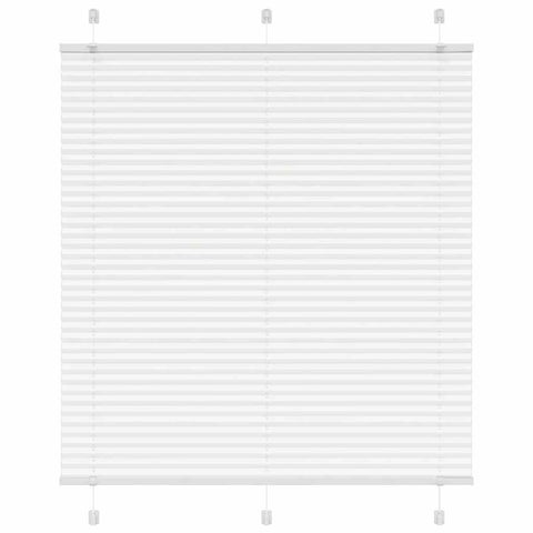 vidaXL Pleated Blind White 115x100 cm Fabric Width 114.4 cm Polyester