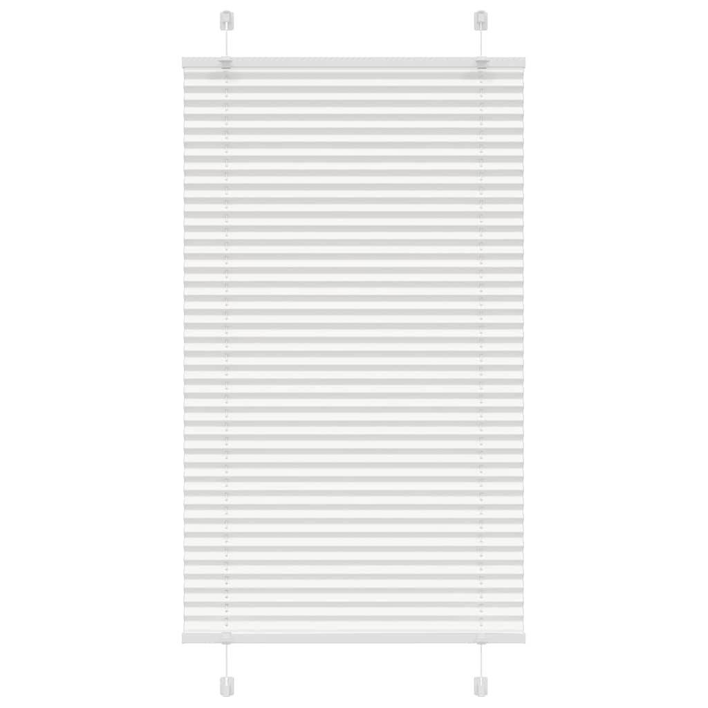 vidaXL Pleated Blind White 75x150 cm Fabric Width 74.4 cm Polyester