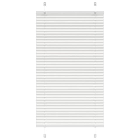 vidaXL Pleated Blind White 75x150 cm Fabric Width 74.4 cm Polyester