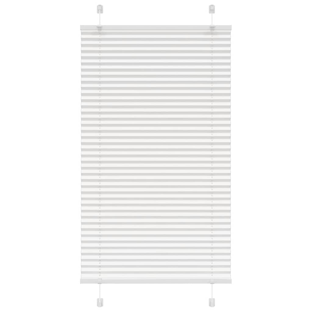 vidaXL Pleated Blind White 80x150 cm Fabric Width 79.4 cm Polyester