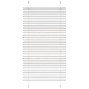 vidaXL Pleated Blind White 80x150 cm Fabric Width 79.4 cm Polyester