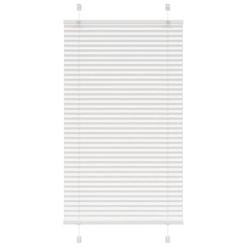 vidaXL Pleated Blind White 80x150 cm Fabric Width 79.4 cm Polyester