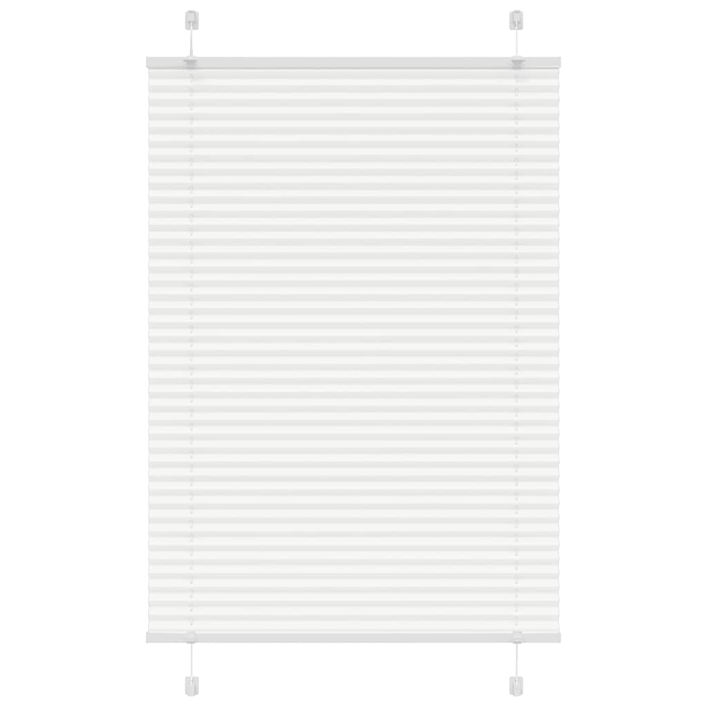 vidaXL Pleated Blind White 90x150 cm Fabric Width 89.4 cm Polyester