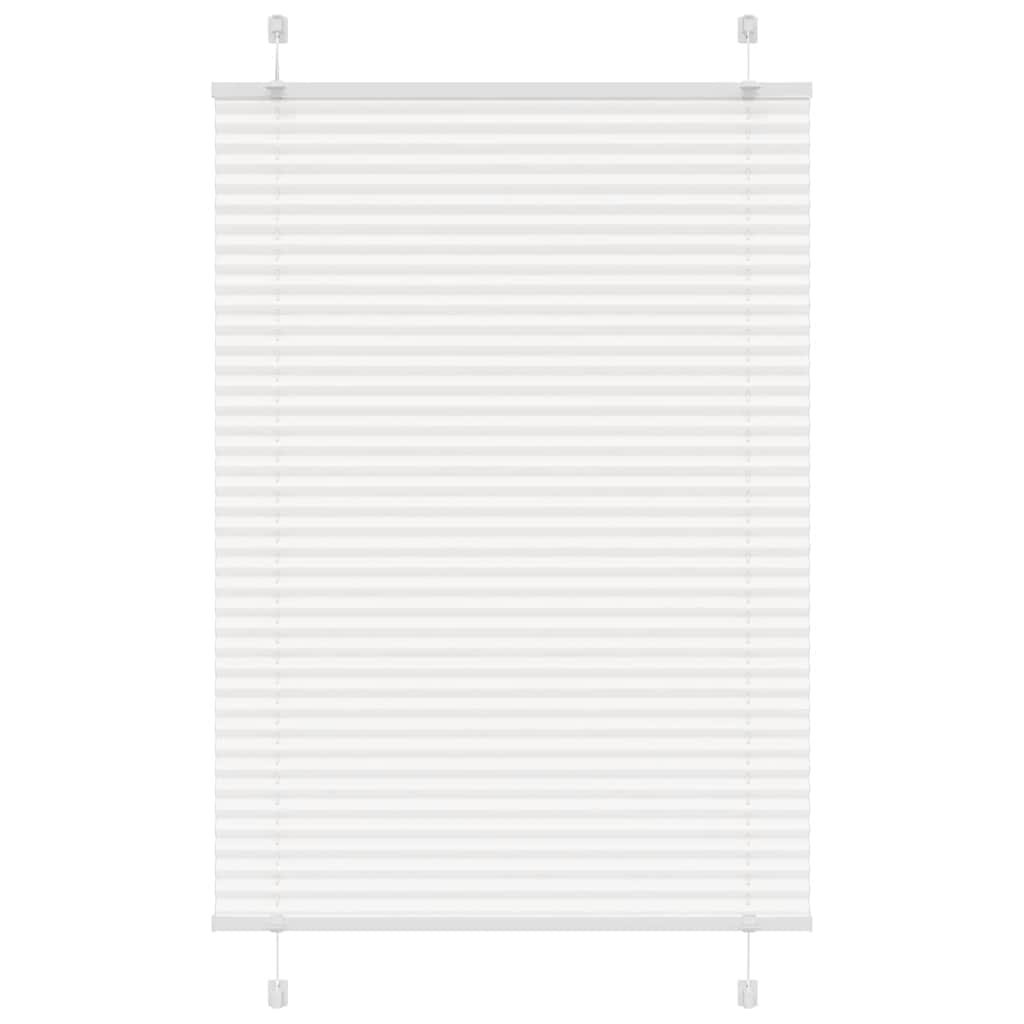 vidaXL Pleated Blind White 100x150 cm Fabric Width 99.4 cm Polyester