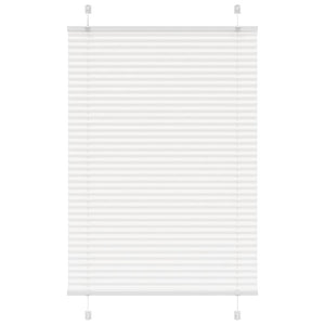 vidaXL Pleated Blind White 100x150 cm Fabric Width 99.4 cm Polyester