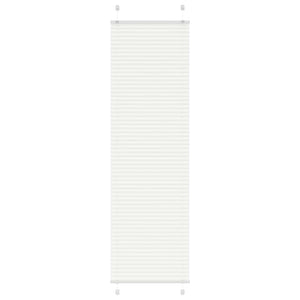 vidaXL Pleated Blind White 65x200 cm Fabric Width 64.4 cm Polyester