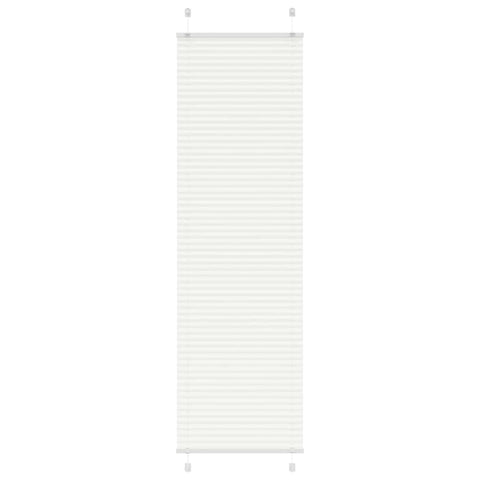 vidaXL Pleated Blind White 65x200 cm Fabric Width 64.4 cm Polyester