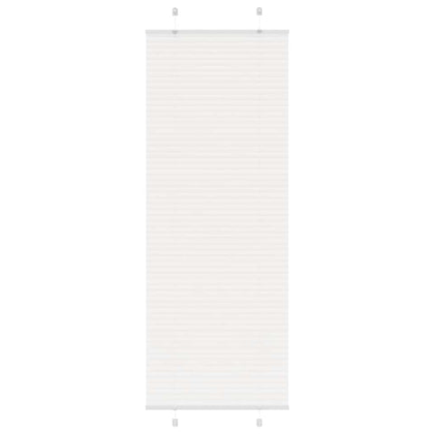 vidaXL Pleated Blind White 70x200 cm Fabric Width 69.4 cm Polyester