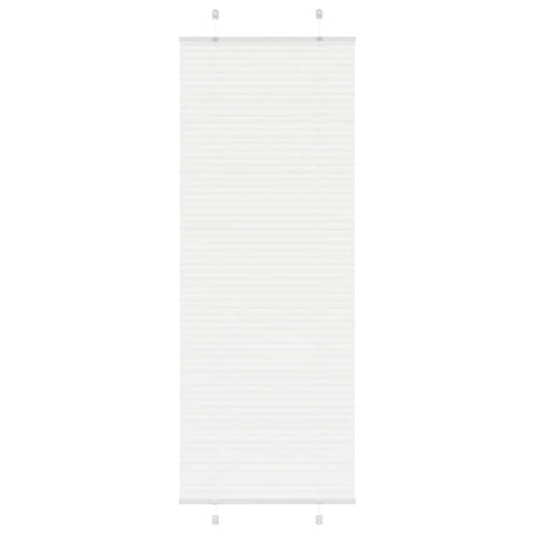 vidaXL Pleated Blind White 75x200 cm Fabric Width 74.4 cm Polyester