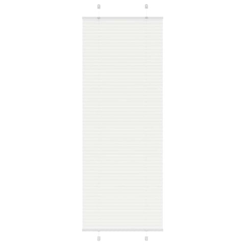 vidaXL Pleated Blind White 80x200 cm Fabric Width 79.4 cm Polyester