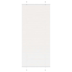 vidaXL Pleated Blind White 85x200 cm Fabric Width 84.4 cm Polyester