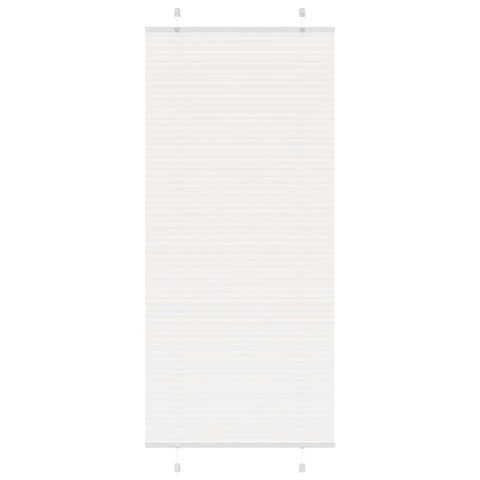 vidaXL Pleated Blind White 85x200 cm Fabric Width 84.4 cm Polyester