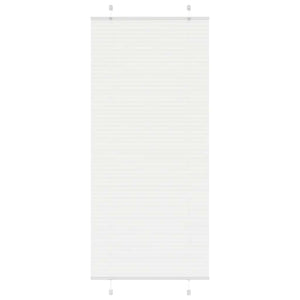 vidaXL Pleated Blind White 95x200 cm Fabric Width 94.4 cm Polyester