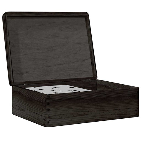 vidaXL Wooden Box with Lid Black 40x30x13 cm Solid Wood Pine