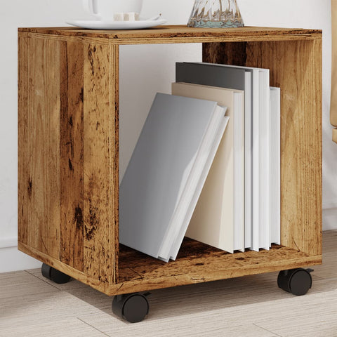 vidaXL¶ÿRolling¶ÿCabinet¶ÿOld Wood 37x33x42.5 cm Engineered Wood