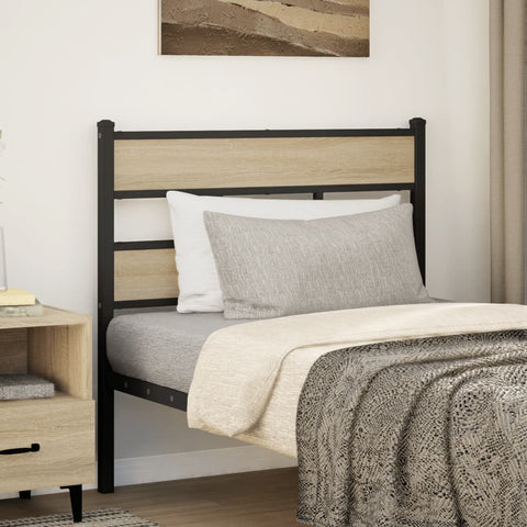 vidaXL Headboard Sonoma Oak 80 cm Iron and Engineered Wood